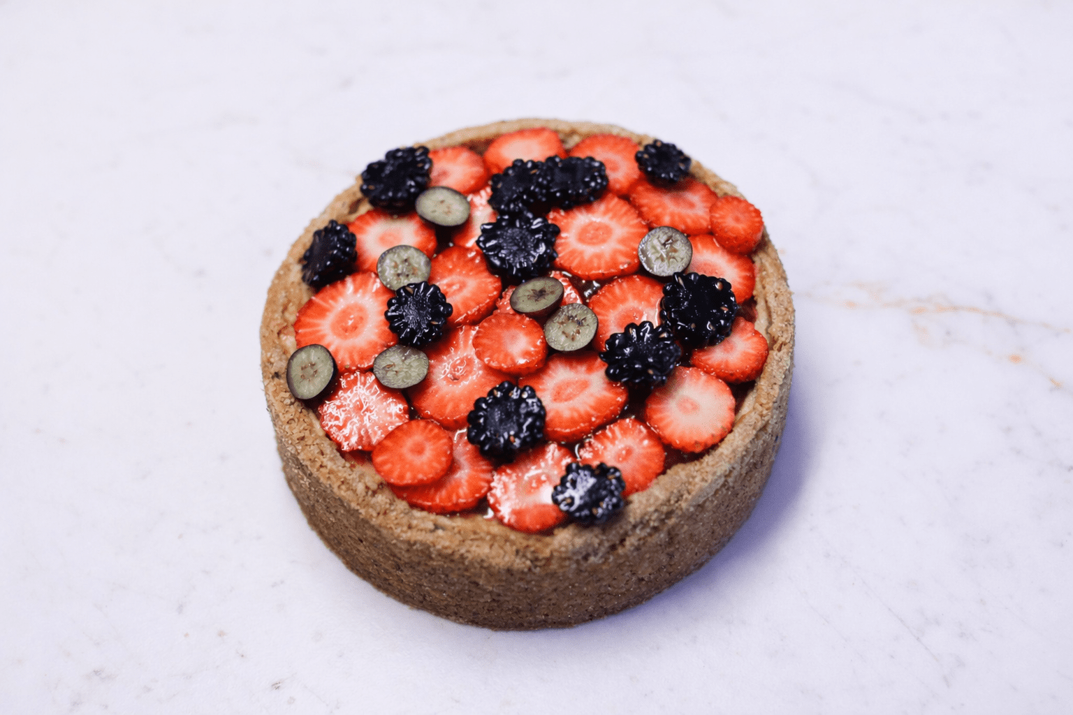 Flan aux fruits rouges